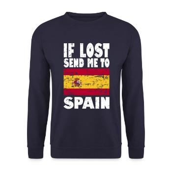 Drapeau de l’Espagne - Sweat-shirt Unisexe - marine - Devant - Alina (178cm) & Michal (187cm)