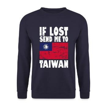 Drapeau de Taïwan - Sweat-shirt Unisexe - marine - Devant - Alina (178cm) & Michal (187cm)