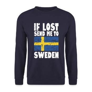 Drapeau de la Suède - Sweat-shirt Unisexe - marine - Devant - Alina (178cm) & Michal (187cm)
