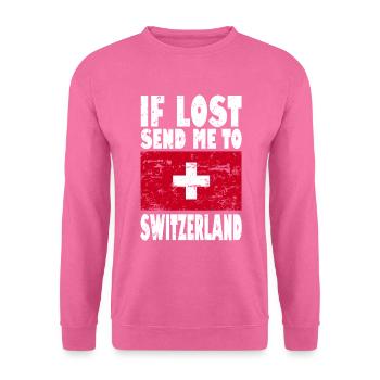 Slogan du drapeau suisse - Sweat-shirt Unisexe - rose - Devant