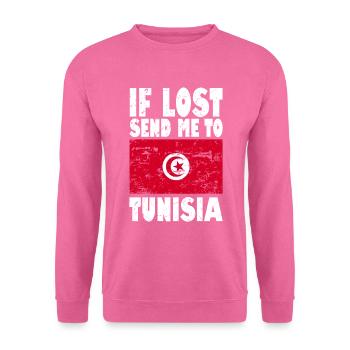 Slogan du drapeau tunisien - Sweat-shirt Unisexe - rose - Devant