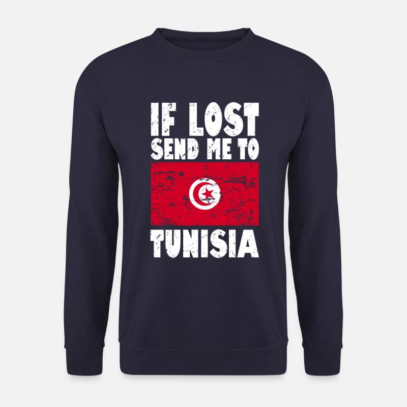 Tunisia Flag Slogan - Unisex Sweatshirt - navy