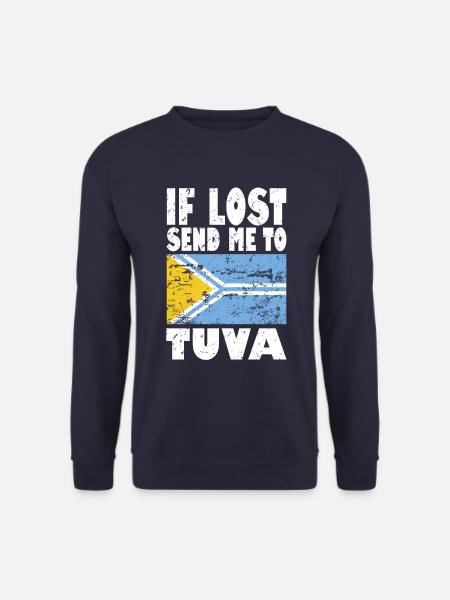 Tuva flagga säger - Unisextröja - marinblå