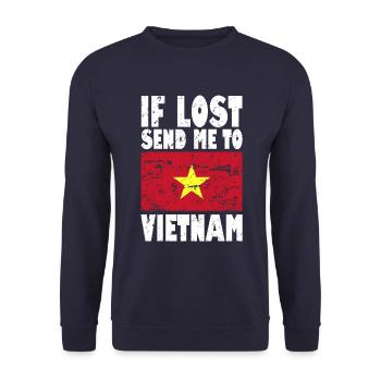 Drapeau du Vietnam - Sweat-shirt Unisexe - marine - Devant - Alina (178cm) & Michal (187cm)
