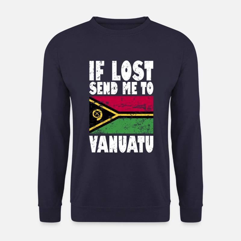 Vanuatu Flagge Spruch - Unisex Pullover - Navy