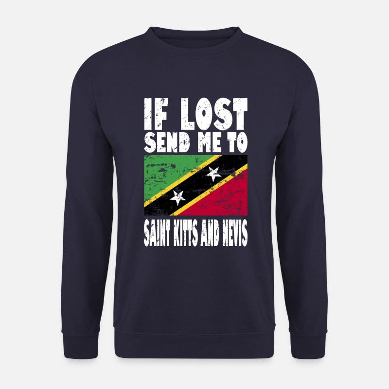 Saint-Kitts-et-Nevis Drapeau - Sweat-shirt Unisexe - marine