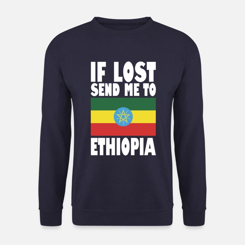 Ethiopia Flag Saying - Unisex Sweatshirt - navy