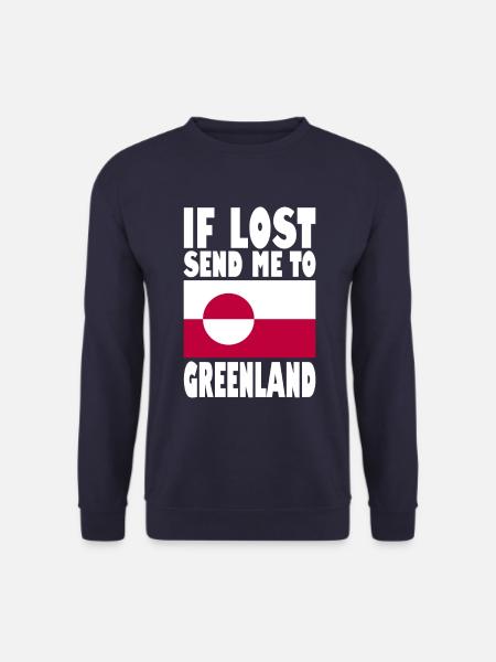Greenland Flag Saying - Unisex Sweatshirt - navy