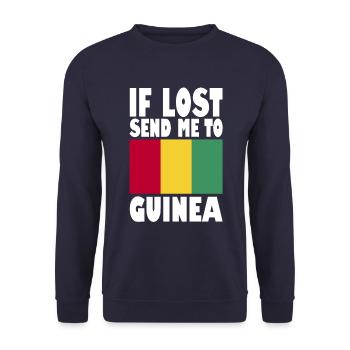 Drapeau de guinée Disant - Sweat-shirt Unisexe - marine - Devant - Alina (178cm) & Michal (187cm)