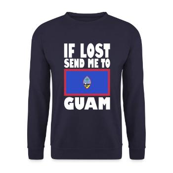 Guam Flag Saying - Unisex Sweatshirt - navy - Front - Alina (178cm) & Michal (187cm)