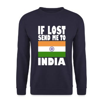 Drapeau de l’Inde - Sweat-shirt Unisexe - marine - Devant - Alina (178cm) & Michal (187cm)