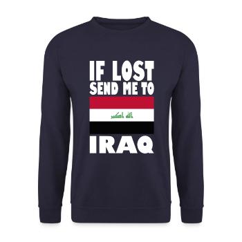 Slogan du drapeau irakien - Sweat-shirt Unisexe - marine - Devant - Alina (178cm) & Michal (187cm)