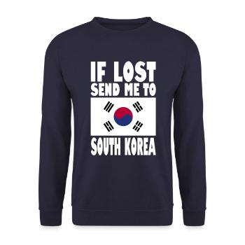 Drapeau de la Corée du Sud - Sweat-shirt Unisexe - marine - Devant - Alina (178cm) & Michal (187cm)