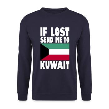 Kuwait Flagge Spruch - Unisex Pullover - Navy - Vorne - Alina (178cm) & Michal (187cm)