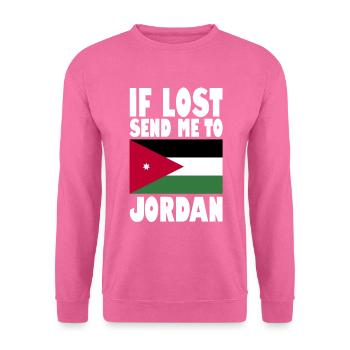 Jordan Flag Saying - Unisex Sweatshirt - pink - Front