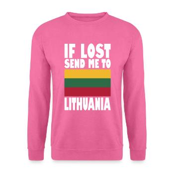 Litauen Flagge Spruch - Unisex Pullover - Pink - Vorne