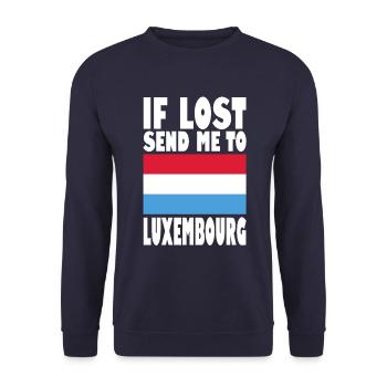 Drapeau luxembourgeois - Sweat-shirt Unisexe - marine - Devant - Alina (178cm) & Michal (187cm)