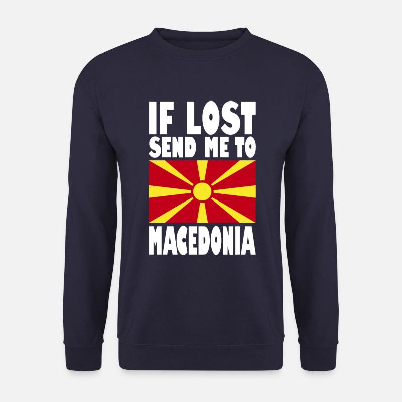 Macedonia Flag Slogan - Unisex Sweatshirt - navy