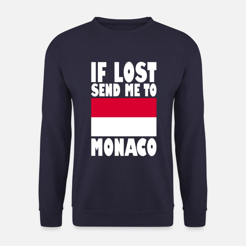 Monaco Flagge Spruch - Unisex Pullover - Navy