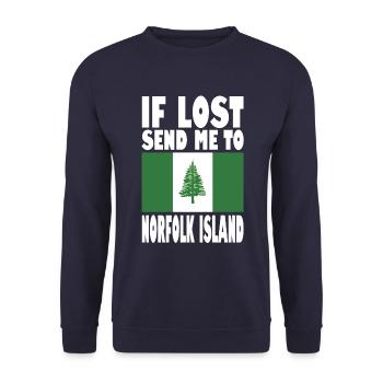 Drapeau de l’île Norfolk - Sweat-shirt Unisexe - marine - Devant - Alina (178cm) & Michal (187cm)
