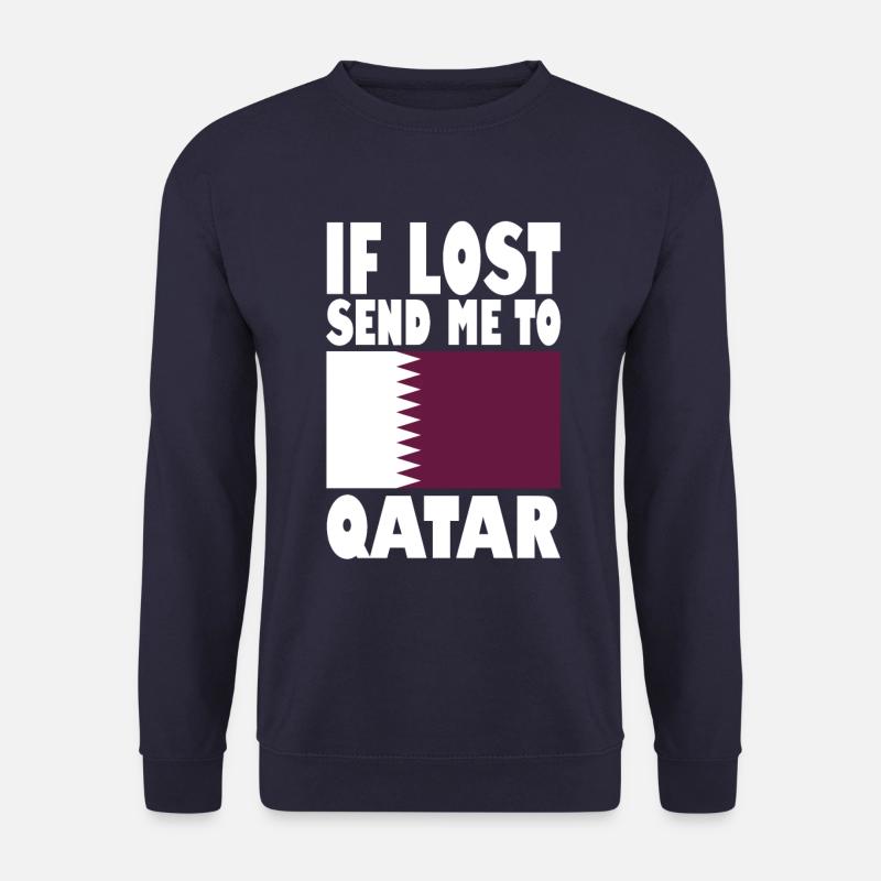 Slogan du drapeau du Qatar - Sweat-shirt Unisexe - marine