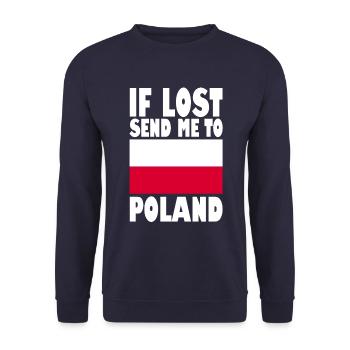 Poland Flag Slogan - Unisex Sweatshirt - navy - Front - Alina (178cm) & Michal (187cm)