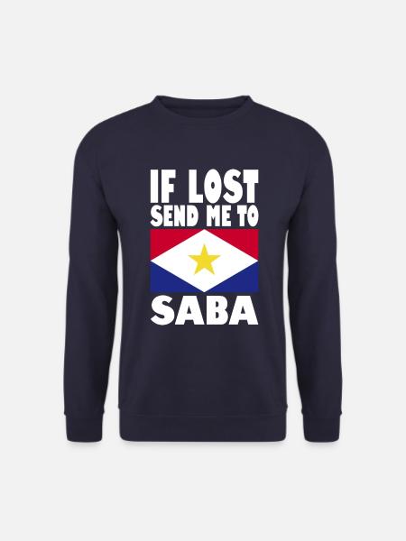 Saba Flag Saying - Unisex Sweatshirt - navy