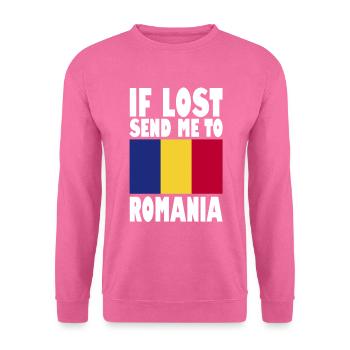 Slogan du drapeau roumain - Sweat-shirt Unisexe - rose - Devant