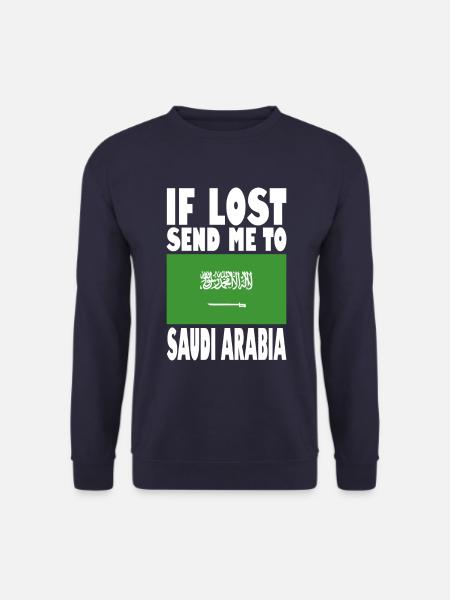Saudi Arabia Flag Slogan - Unisex Sweatshirt - navy