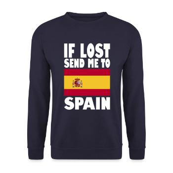 Drapeau de l’Espagne - Sweat-shirt Unisexe - marine - Devant - Alina (178cm) & Michal (187cm)