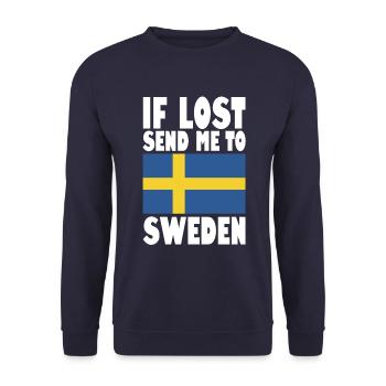 Drapeau de la Suède - Sweat-shirt Unisexe - marine - Devant - Alina (178cm) & Michal (187cm)