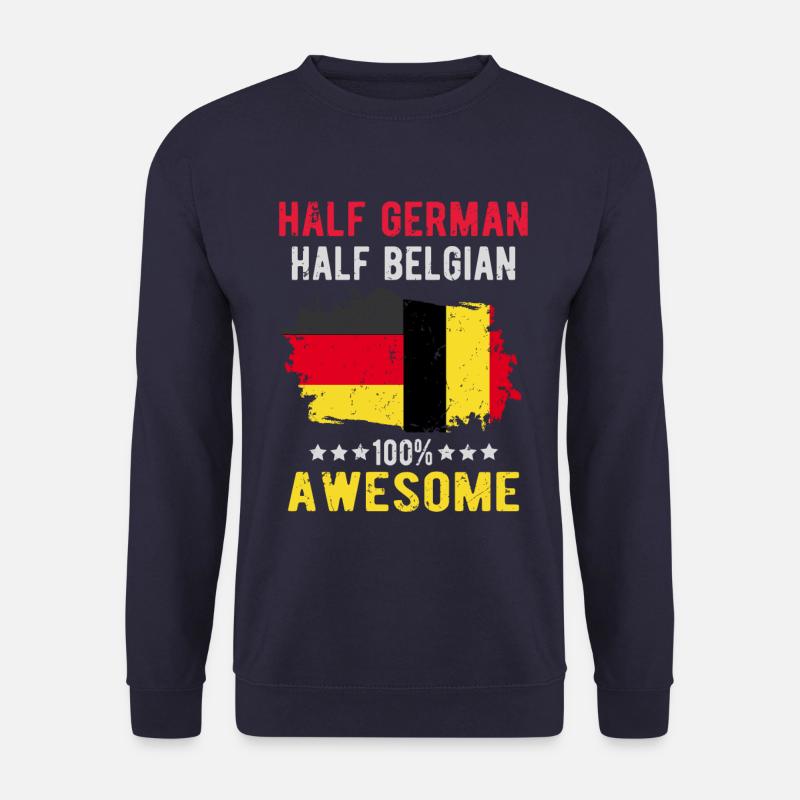 Half German Half Belgian - Unisex Sweatshirt - navy