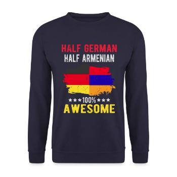 Moitié allemand moitié arménien - Sweat-shirt Unisexe - marine - Devant - Alina (178cm) & Michal (187cm)