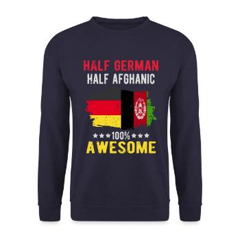 Moitié Allemand Moitié Afghans - Sweat-shirt Unisexe - marine - Devant - Alina (178cm) & Michal (187cm)