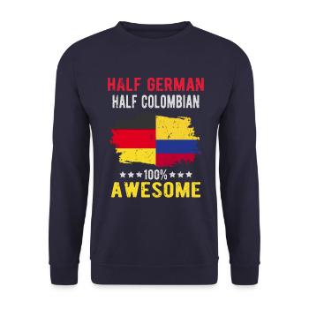 Moitié allemand moitié colombien - Sweat-shirt Unisexe - marine - Devant - Alina (178cm) & Michal (187cm)