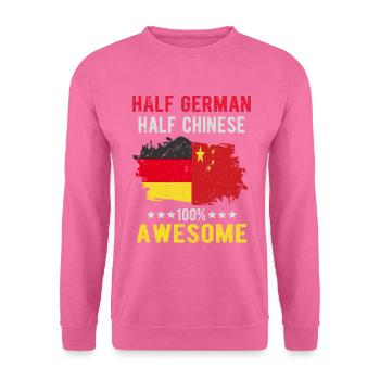 Moitié allemand moitié chinois - Sweat-shirt Unisexe - rose - Devant