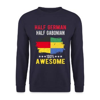 Moitié allemand moitié gabonais - Sweat-shirt Unisexe - marine - Devant - Alina (178cm) & Michal (187cm)