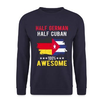 Moitié allemand moitié cubain - Sweat-shirt Unisexe - marine - Devant - Alina (178cm) & Michal (187cm)