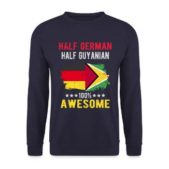 Moitié allemand moitié guyanais - Sweat-shirt Unisexe - marine - Devant - Alina (178cm) & Michal (187cm)