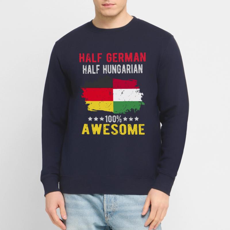 Halb Deutsch Halb Ungar Unisex Pullover