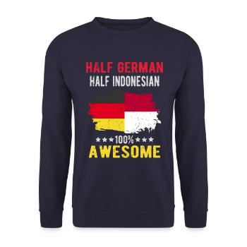 Moitié allemand moitié indonésien - Sweat-shirt Unisexe - marine - Devant - Alina (178cm) & Michal (187cm)