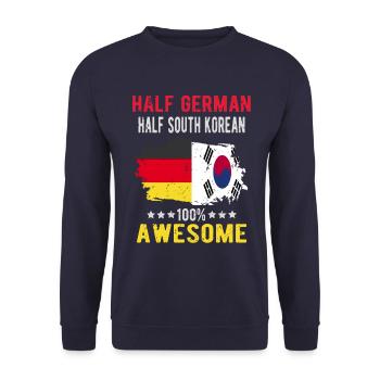 Moitié Allemand Moitié Sud-Coréens - Sweat-shirt Unisexe - marine - Devant - Alina (178cm) & Michal (187cm)