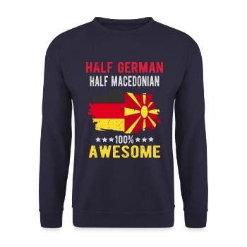 Moitié allemand moitié macédonien - Sweat-shirt Unisexe - marine - Devant - Alina (178cm) & Michal (187cm)