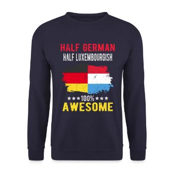 Moitié allemand moitié luxembourgeois - Sweat-shirt Unisexe - marine - Devant - Alina (178cm) & Michal (187cm)