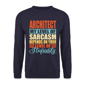 Architect sarcasm Funny architect - Unisex Sweatshirt - navy - Front - Alina (178cm) & Michal (187cm)
