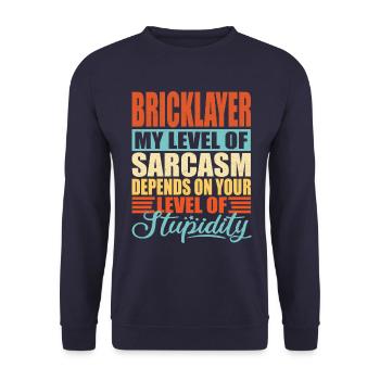 Mason sarcasm Funny mason - Unisex Sweatshirt - navy - Front - Alina (178cm) & Michal (187cm)