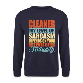 Cleaner Cleaning Lady Cleaner Saying - Unisex Sweatshirt - navy - Front - Alina (178cm) & Michal (187cm)