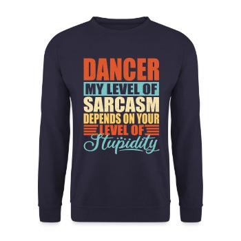 Tänzerin Tänzer Tanzen Geschenk - Unisex Pullover - Navy - Vorne - Alina (178cm) & Michal (187cm)