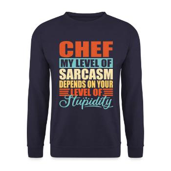 Chef sarcasm Funny Chef Chef - Unisex Sweatshirt - navy - Front - Alina (178cm) & Michal (187cm)