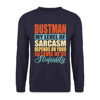 Garbage man Occupation Garbage collection Garbage worker - Unisex Sweatshirt - navy - Front - Alina (178cm) & Michal (187cm)